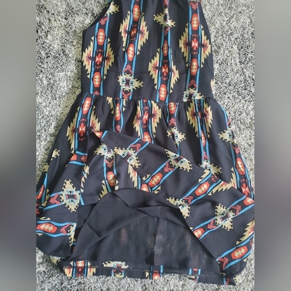 Bundle Only: Nicola Aztec print chiffon Flattering Flowy Midi women’s dress Sz M - Picture 4 of 13